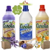Carolin Marseillezeep natuurlijke huishoudelijke vloer-reiniger 3x1Lit. Waar voor je geld!