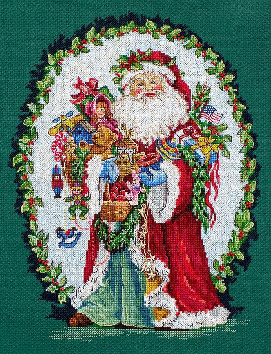 Borduurpakket LETI 8005 Jolly Saint Nick - telpatroon om te borduren