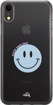 iPhone XR Case - Smiley Blue - xoxo Wildhearts Transparant Case