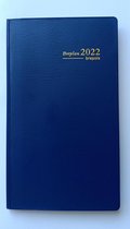 Brepols Agenda 2022 • Breplan • Seta • Uitneembaar • 6-Talig • 9.2 x 16 cm • Blauw • 1 Week per Pagina