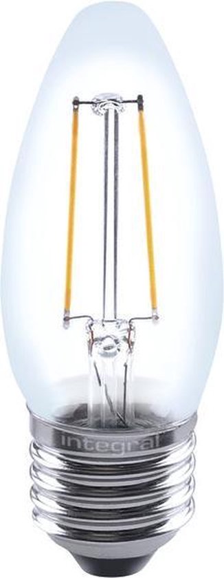 Integral LED - LED filament kaarslamp - 2 watt - 2700K extra warm wit - E27 - niet dimbaar