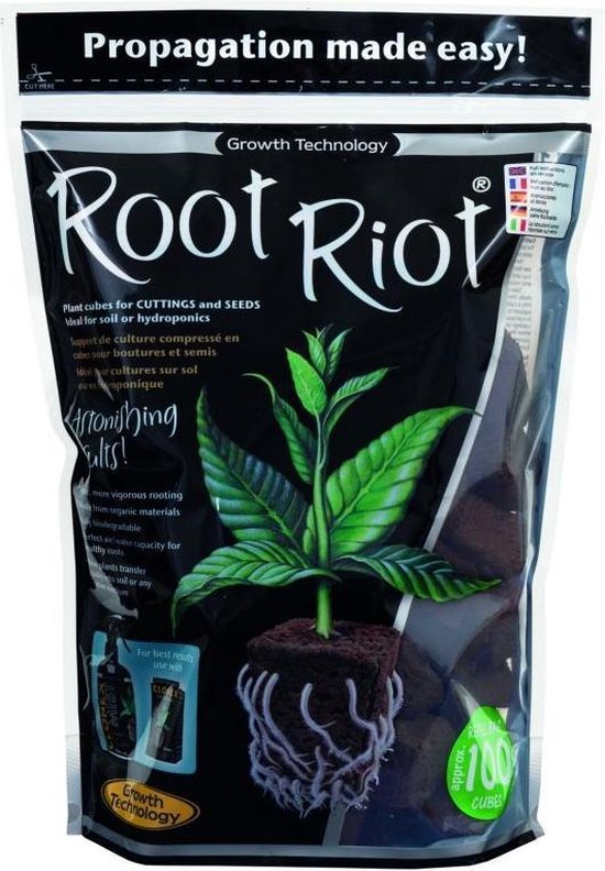Growth Technology Clonex Root Riot Refill Bag 100 Cubes - Stekken - Stek je plant