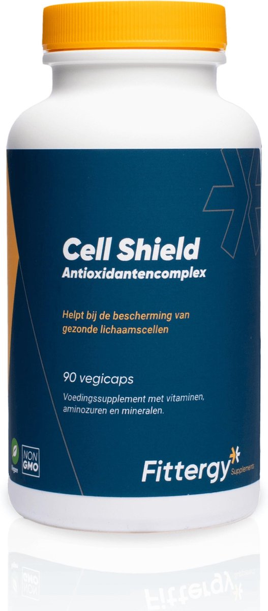 Goedkoopste Fittergy Supplements - Cell Shield - Antioxidantencomplex - 90 capsules - vitamine B2, C, E, koper, mangaan, zink - Anti-oxidanten - vegan - voedingssupplement