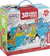 3D Wereldpuzzel | 40 X 50 CM | 48 puzzelstukjes | puzzel voor kinderen vanaf 4 jaar | educatieve puzzel | puzzel dieren