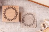 stempel Krans hout 5 x 5 cm