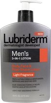Lubriderm, Men's 3-In-1 Lotion, Body, Face & Post-Shave Lotion - Voor na het scheren - Lichaam - Gezicht