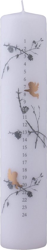 Adventskaars - 25 cm - Adventskaars kalender - ong. 56 branduren - Kerst