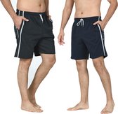 Pierre Calvini - Korte Broek Heren - Shorts Heren - 2pack - Navy/Antraciet - L