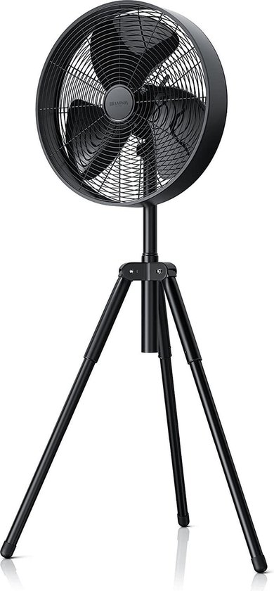 Ventilator staand elektrisch 125 cm zwart metaal – Excellent Electrics ventilator