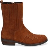 Braqeez Chrissy Cowboy Meisjes Cowboy Boots - Bruin - Suède - Ritssluiting