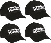 4x stuks security thema baseballcap voor volwassenen - Maat 58 cm