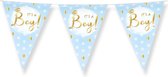 3x stuks geboorte vlaggenlijn jongen Its a boy 10meter - blauw - babyshower/gender reveal vlaggetjes