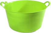 Set van 2x stuks flexibele emmer/wasmand lime groen 26 liter - Opbergmanden - Wasmanden - 49 x 44 x 27 cm