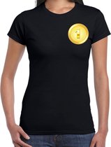 Kampioen t-shirt gouden medaille zwart - dames - Winnaar shirt Nr 1 XS