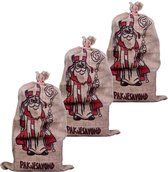 Set van 8x stuks jute zak voor Sinterklaas - 60 x 102 cm - Sinterklaas cadeauzak / strooizak