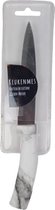 Keukenmes Marmer Look - Zwart / Wit - RVS / Kunststof - 23 x 2 cm