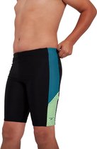 Speedo Dive Jammer Sportzwembroek - Maat 176  - Jongens - Zwart - Petrol blauw - Licht groen