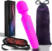 KAMAX T. - vibrator Wand Massager - Sex Toys clitoris voor vrouwen 16 Standen magic krachtig - Kanten Blinddoek & Fluwelen Zakje Bieden