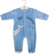 Babybol pyjama, boxpakje blauw fluweel maat 62 (3 maanden)