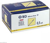 BD Micro-Fine 'Veterinaire' insulinespuiten - U40 - 0.5ml, 30G, 0.30mm x 8mm - per 100 stuks