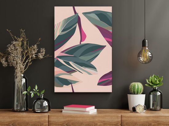 Artaza Toile Peinture Bloem - Fleurs - Abstrait - 20x30 - Klein - Tableau sur Toile - Impression sur Toile