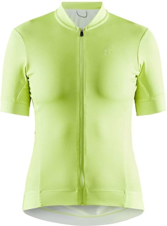 Craft Fietsshirt Korte Mouwen Dames Lime - ESSENCE JERSEY W SNAP - M