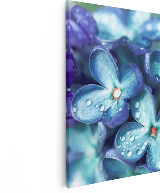 Artaza Canvas Schilderij Blauwe Lila Bloemen - Seringen - 40x60 - Poster Foto op Canvas - Canvas Print