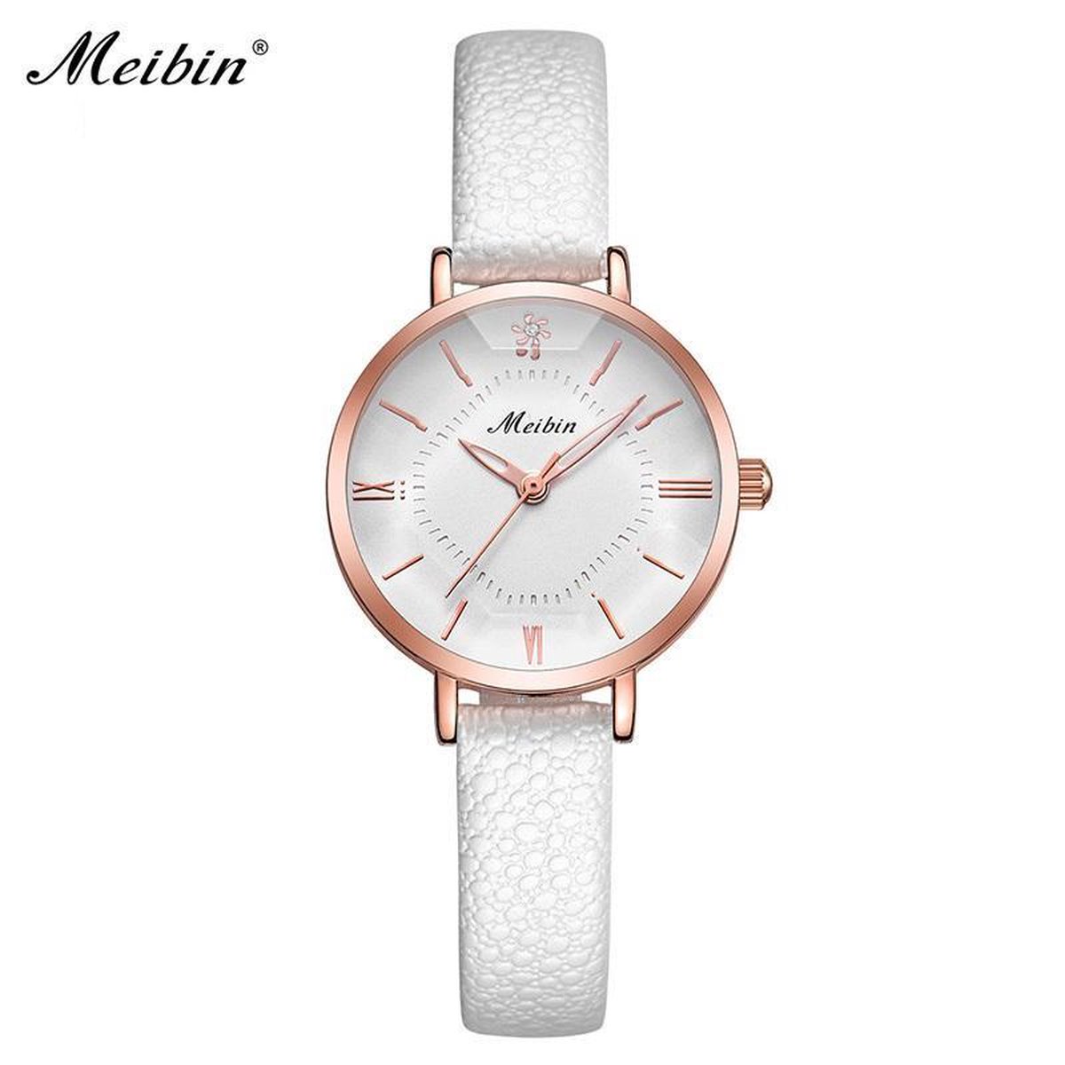 Longbo - Meibin - Dames Horloge - Wit/Rosé/Wit - 27mm (Productvideo)