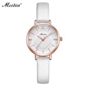 Longbo - Meibin - Dames Horloge - Wit/Rosé/Wit - 27mm