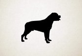 Rottweiler - Silhouette hond - XS - 22x29cm - Zwart - wanddecoratie