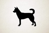 Noorse Lundehund - Silhouette hond - L - 75x88cm - Zwart - wanddecoratie