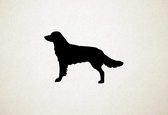 Drentsche Patrijshond - Silhouette hond - M - 56x84cm - Zwart - wanddecoratie