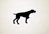 Duitse staande - Silhouette hond - L - 64x100cm - Zwart - wanddecoratie