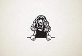 Sussex-spaniel - hond met pootjes - XS - 19x20cm - Zwart - wanddecoratie