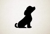 Pomeagle - Silhouette hond - S - 49x45cm - Zwart - wanddecoratie