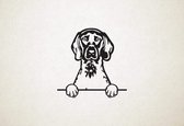 Pointer - hond met pootjes - M - 61x60cm - Zwart - wanddecoratie
