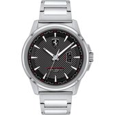 Ferrari herenhorloges quartz analoog One Size Zilver Zwart 32016106