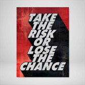 DEVICI Motiverende Wanddecoratie - Muurdecoratie - Take The Risk - Canvas Wall Art Ingelijste Wanddecoratie Kantoor Ingelijste Kunstposters & Kunstprints