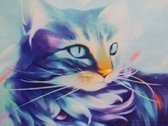 ENSEMBLE DE PEINTURE DIAMANT MONA LISA CAT/CAT Fantasy 40x50 pleine grandeur