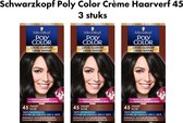 Schwarzkopf Poly Color Crème-Haarverf 45 - 3 stuks