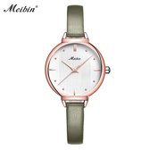 Longbo - Meibin - Dames Horloge - Groen/Rosé/Wit - 31mm