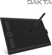 Dakta® Tekentablet | 36 x 24 cm | Grafische tablet | 1920 x 1280 | Drawing tablet | Tekenen | 10 sneltoetsen | Zwart