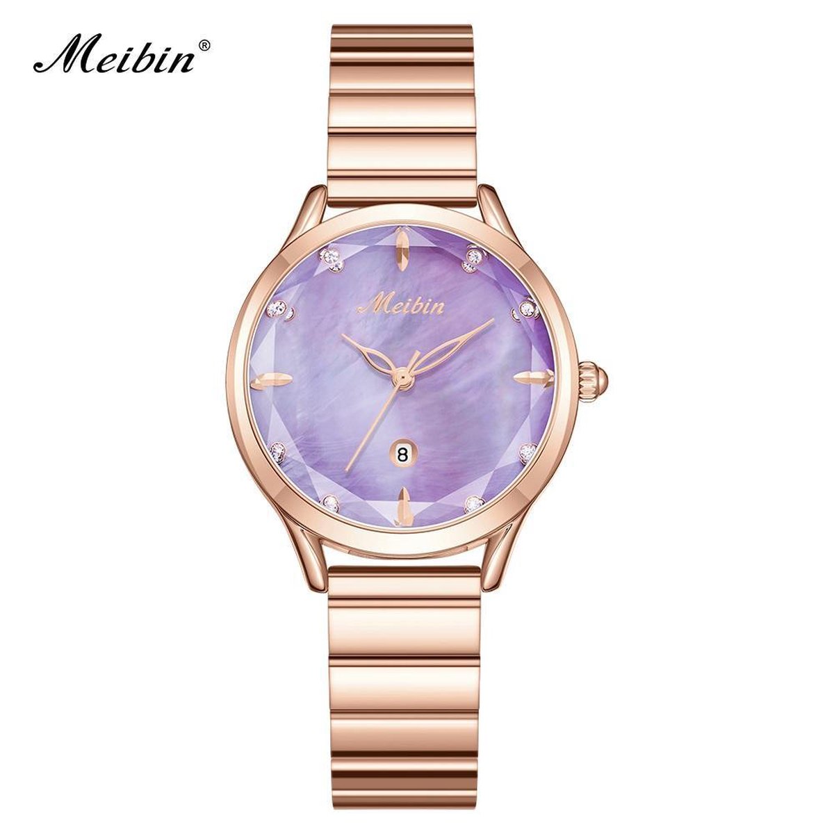 Longbo - Meibin - Dames Horloge - Rosé/Paars - 33mm (Productvideo)