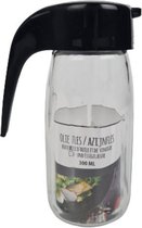 Oliefles / Azijnfles - Zwart - Glas - 300 ml