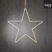 Luca Lighting - Ster klassiek wit 180led IP44 met timer - h128xd58cm - Woonaccessoires en seizoensgebondendecoratie