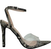 Sandalen op hak met slangen print | Pumps van SAN MARIE | Maat 40