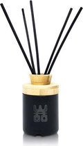 WOO Parfum Diffuser / Geurstokjes Zwart - Geur: Tranquility - 50ml - Duurzaam Design - Message in a Bottle