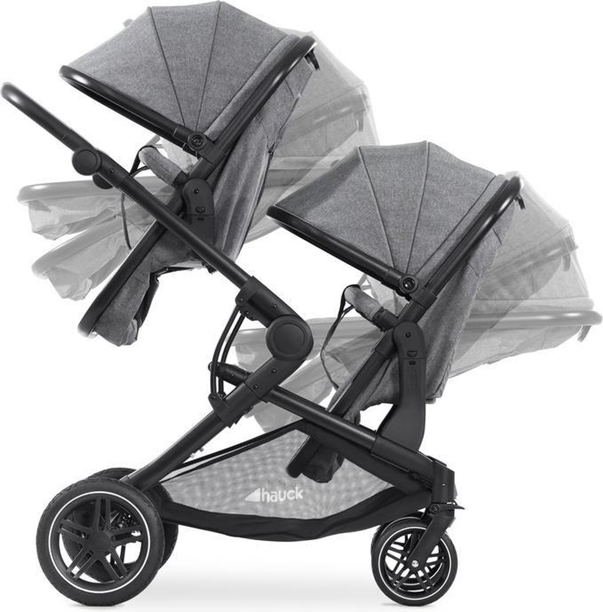 hauck Duo kinderwagen Atlantic Twin Melange Grey