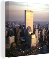 Canvas Schilderij World Trade Center - Centrum - New York - 90x90 cm - Wanddecoratie