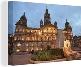 Canvas Schilderij Glasgow - Plein - Schotland - 60x40 cm - Wanddecoratie